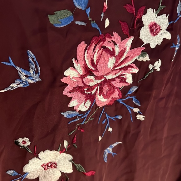 Kimono blouse with beautiful floral embroidery - Picture 2 of 4